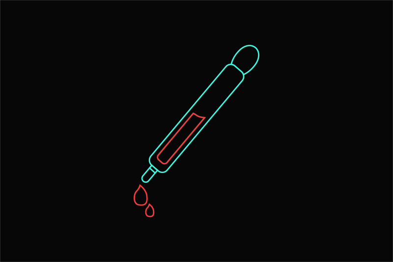 medical-icon-neon-line-with-pipet-blood