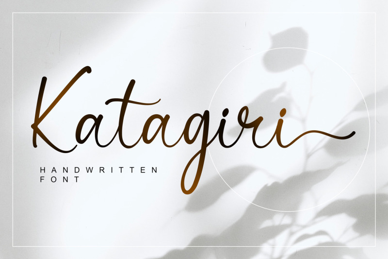 katagiri-handwritten-font