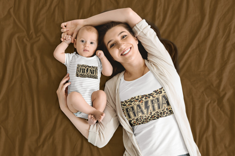 mama-amp-mini-on-leopard-sublimation-png-t-shirt-design-for-mother-and-b