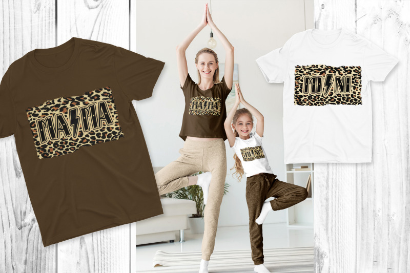 mama-amp-mini-on-leopard-sublimation-png-t-shirt-design-for-mother-and-b