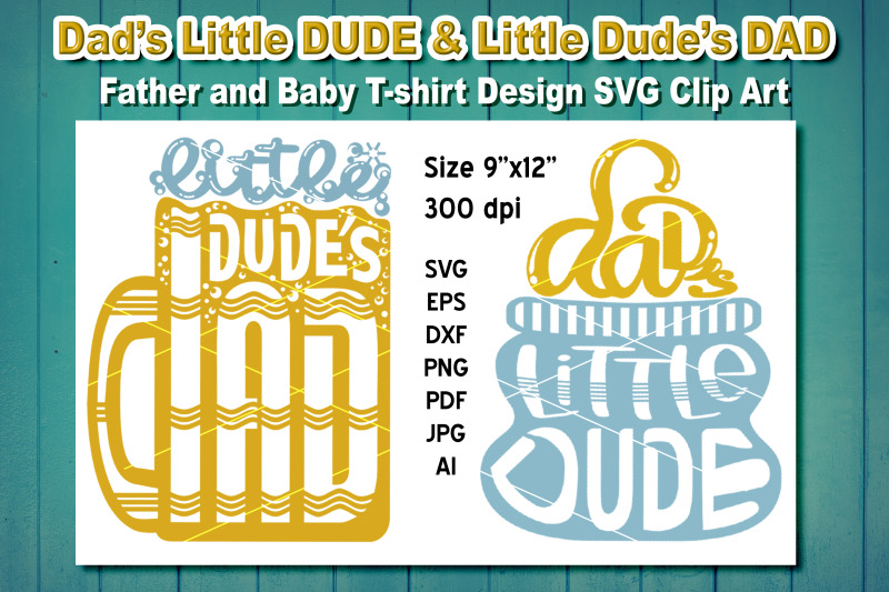 father-amp-baby-t-shirt-design-svg-clipart-graphic-illustration-for-cut