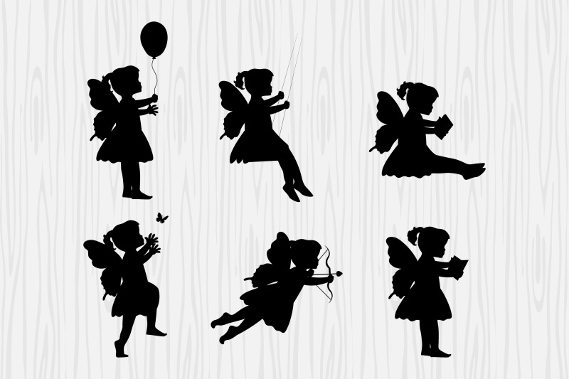 cute-fairy-child-silhouette-collection