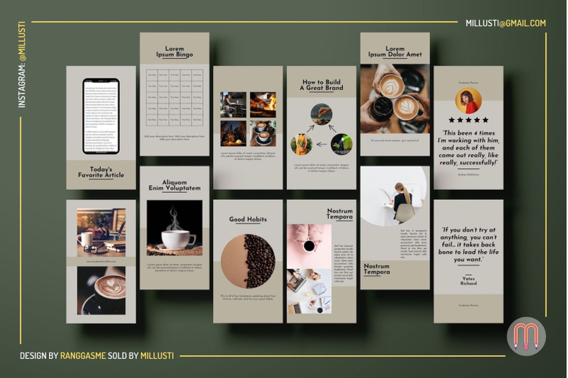 minimalist-brown-coffee-resume-template-instagram-story-branding