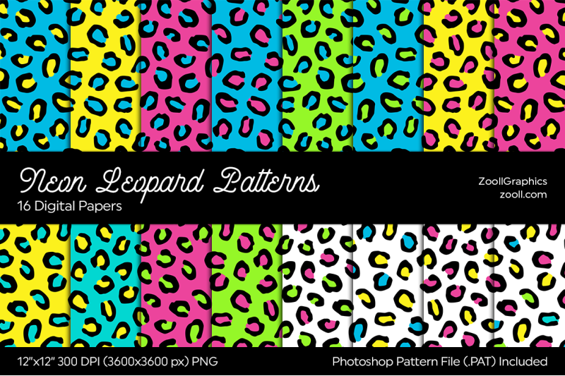 neon-leopard-digital-papers