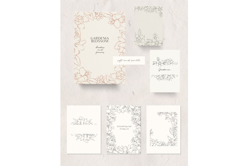 gardenia-flowers-modern-floral-line-art-set