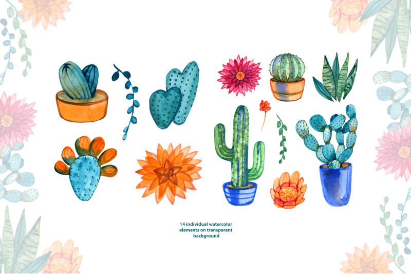 watercolor-cacti-and-succulents