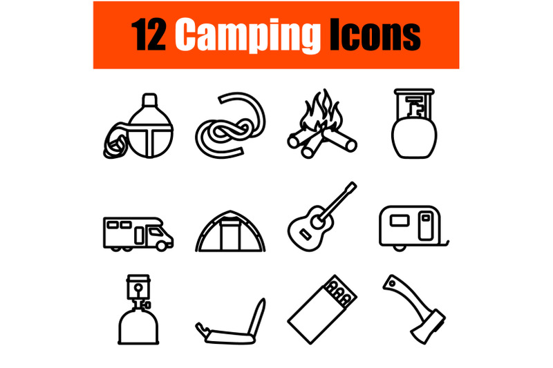 camping-icon-set