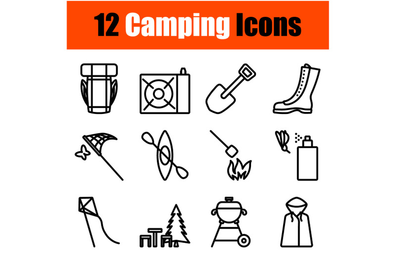 camping-icon-set