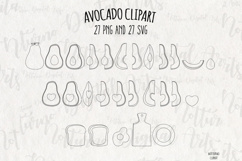 avocado-digital-stamps-svg-clipart-set-of-27
