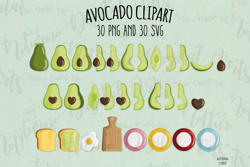 avocado-svg-clipart-set-of-30