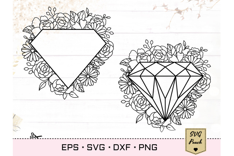 diamond-floral-frame-svg