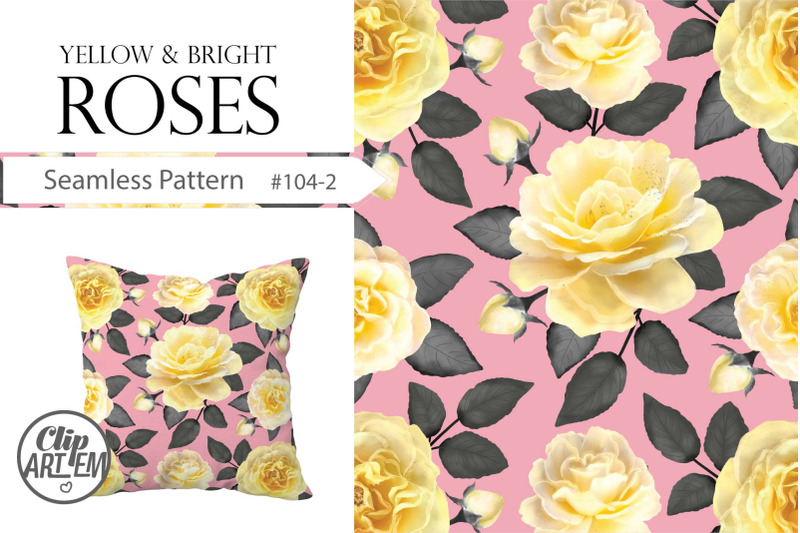 pink-yellow-roses-floral-collection-seamless-pattern