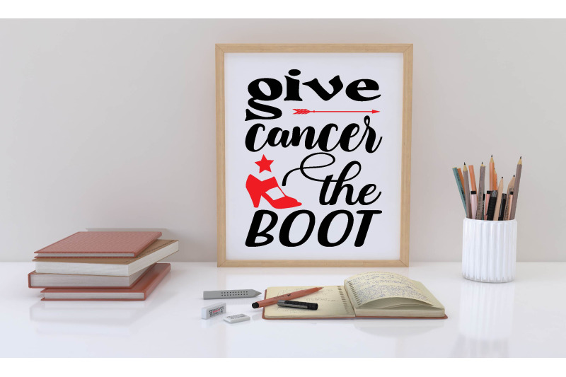 give-cancer-the-boot-svg-design