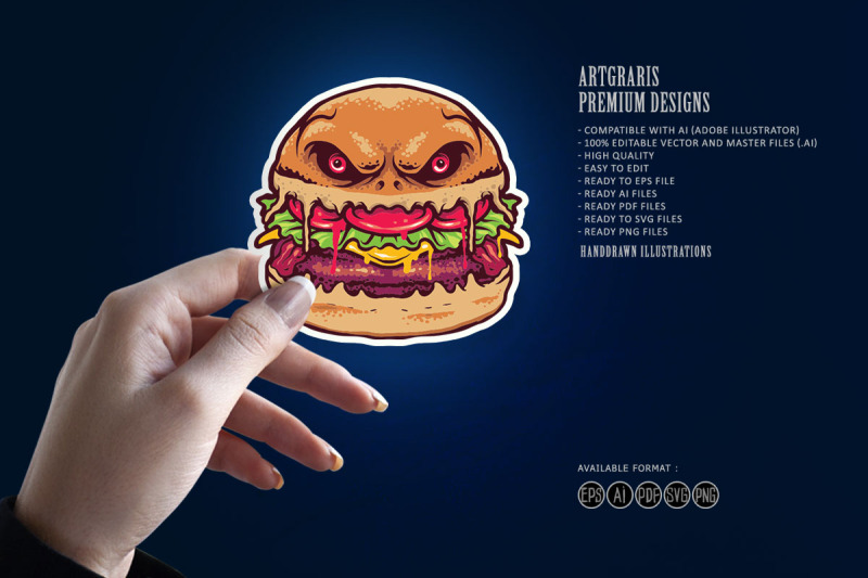 monster-burger-terror-svg-illustration