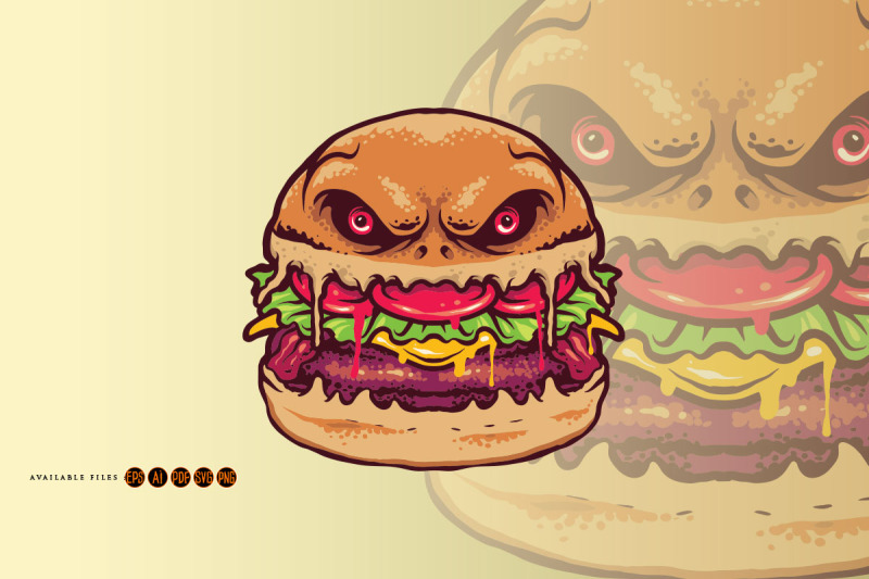 monster-burger-terror-svg-illustration