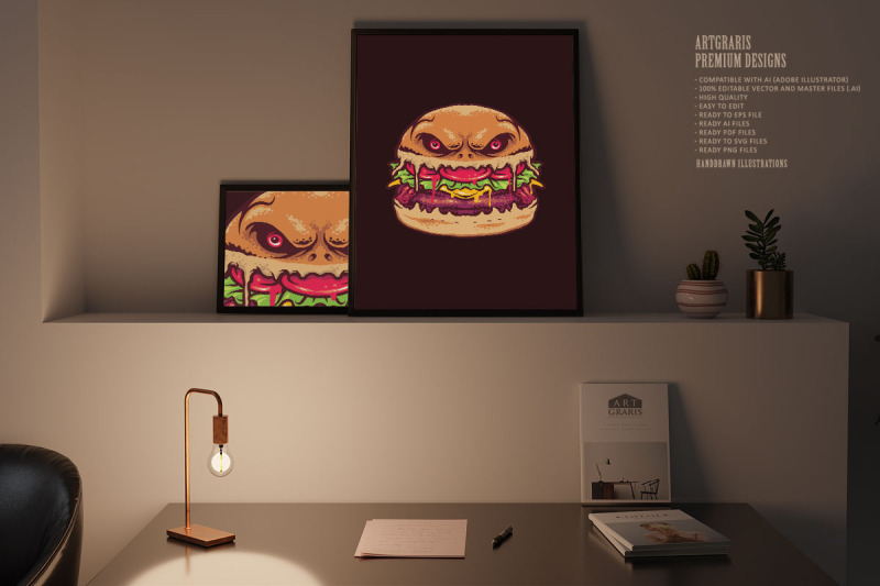 monster-burger-terror-svg-illustration