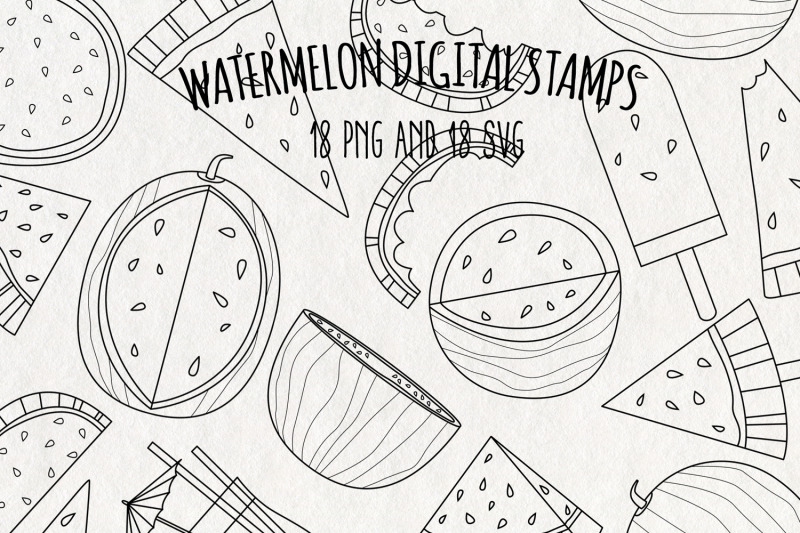 watermelon-digital-stamps-set-of-18