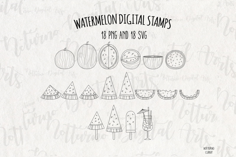 watermelon-digital-stamps-set-of-18