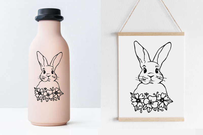 bunny-with-flowers-svg-rabbit-face-svg-easter-bunny-svg