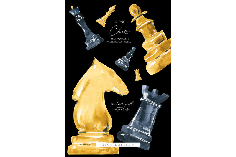 chess-clipart-watercolor-chess-pieces-clip-art-chess-figures-png