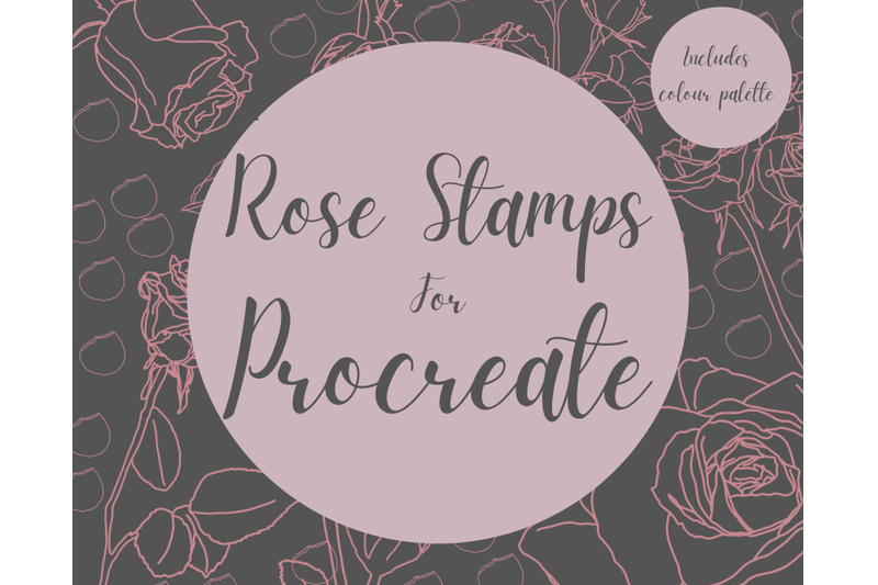 rose-stamps-for-procreate-x-12-amp-1-x-colour-palette