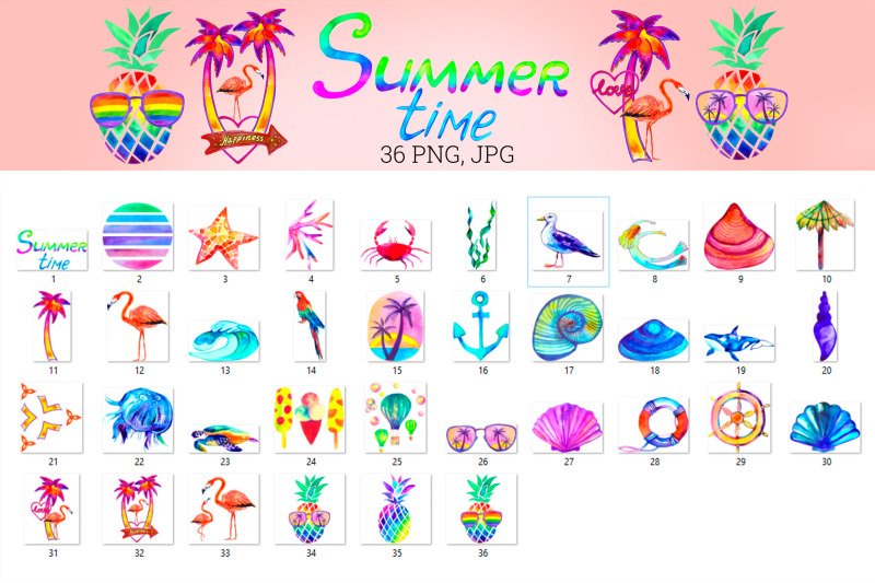 summer-watercolor-clip-art-beach-sublimation