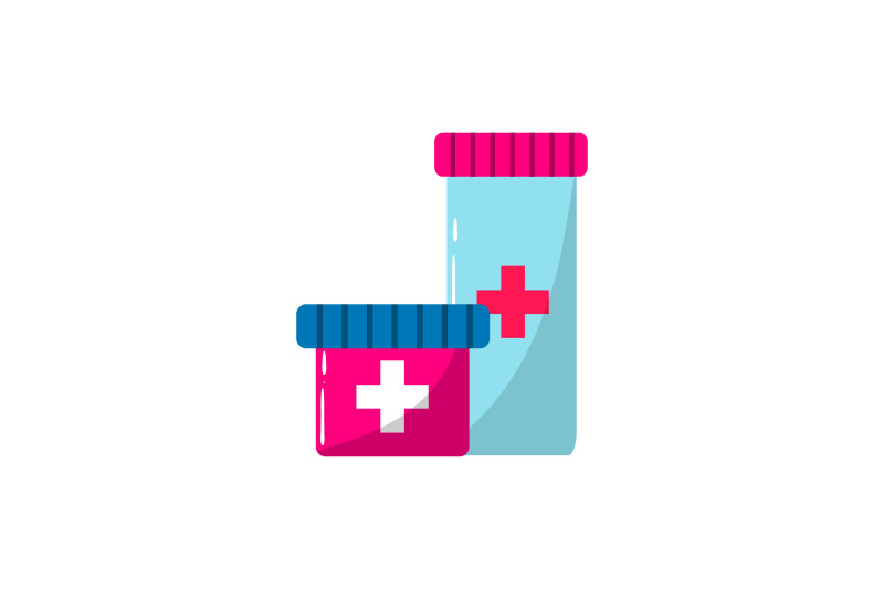 medical-icon-pink-blue-medicine-bottle