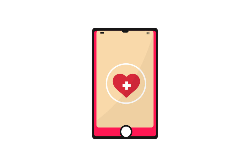 medical-icon-with-heart-mobile-apps-phone