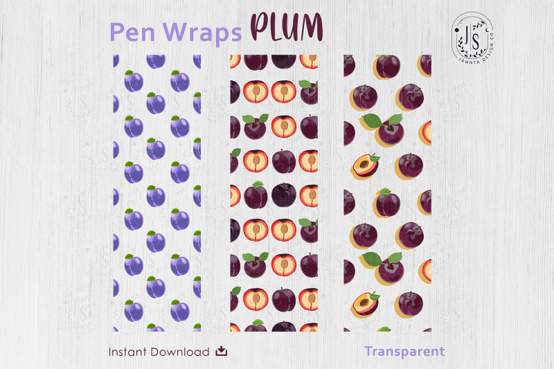 plum-fruit-pen-wraps-png-file-set