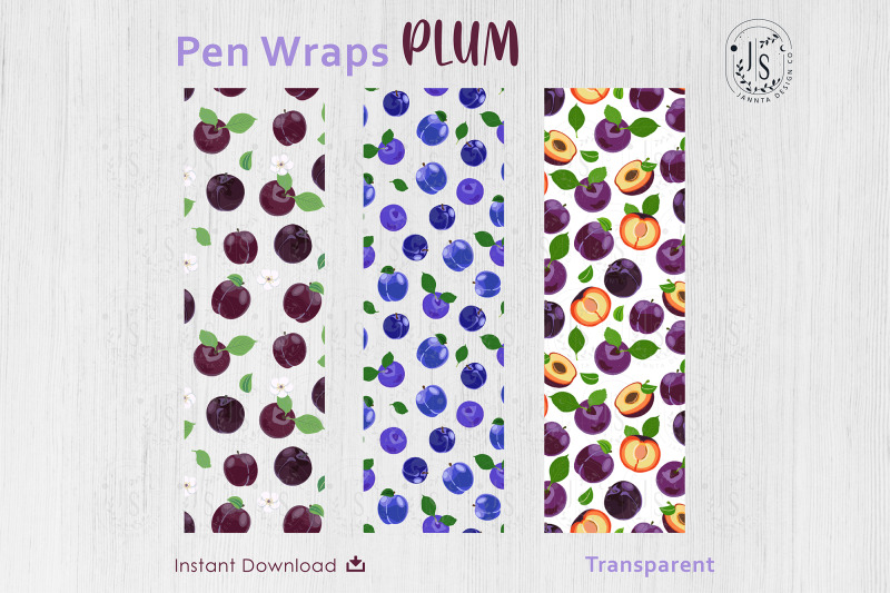 plum-fruit-pen-wraps-png-file-set