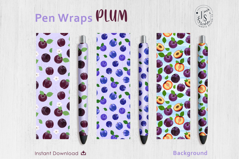 plum-fruit-pen-wraps-png-file-set