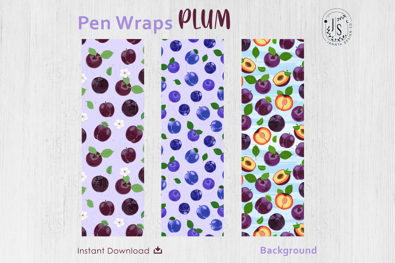 plum-fruit-pen-wraps-png-file-set