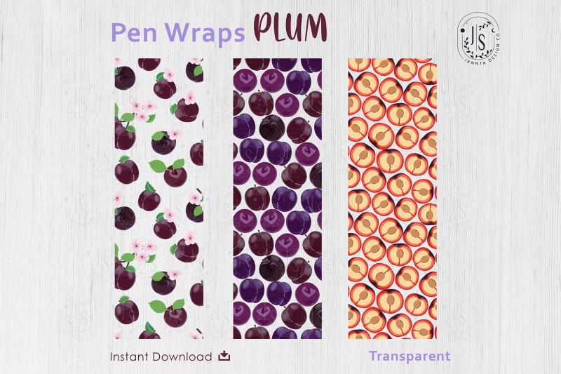 plum-fruit-pen-wraps-png-file-set