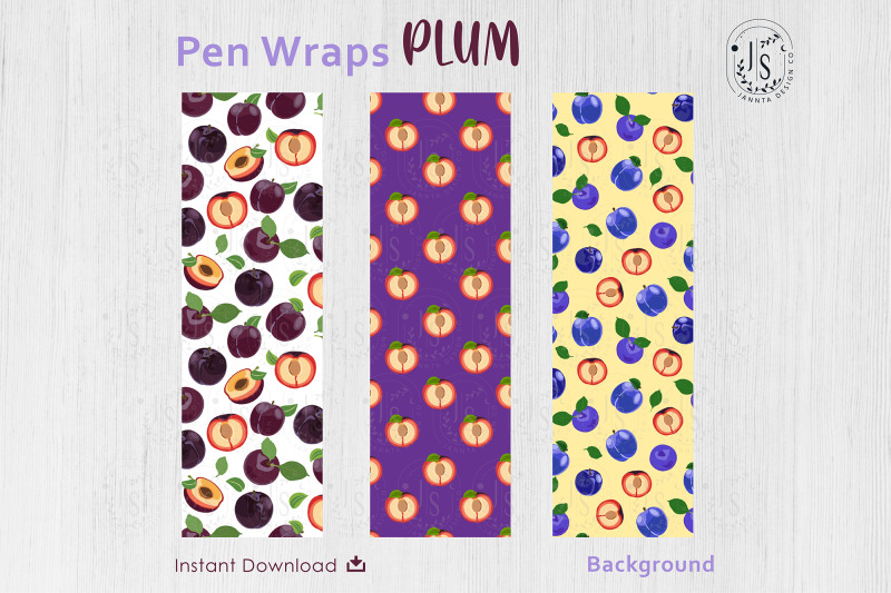 plum-fruit-pen-wraps-png-file-set