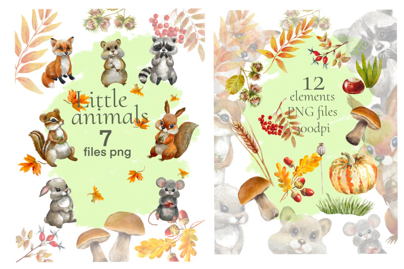 forest-animals-watercolor-clipart-woodland-animals-clipart