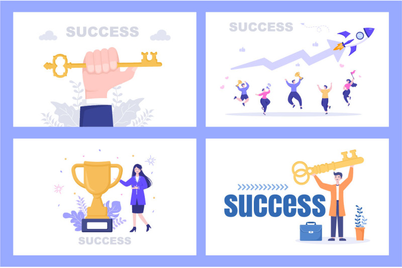 19-success-flat-design-illustration