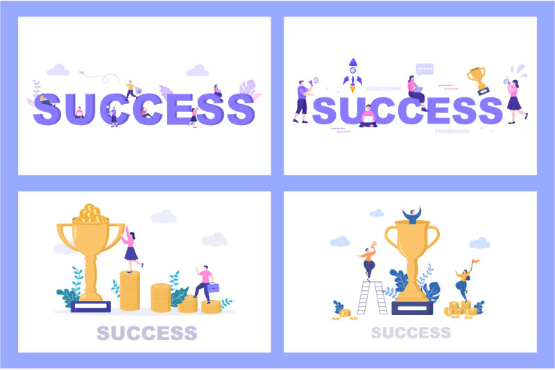 19-success-flat-design-illustration