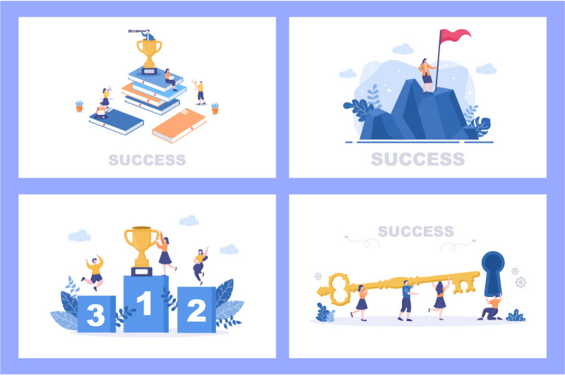 19-success-flat-design-illustration