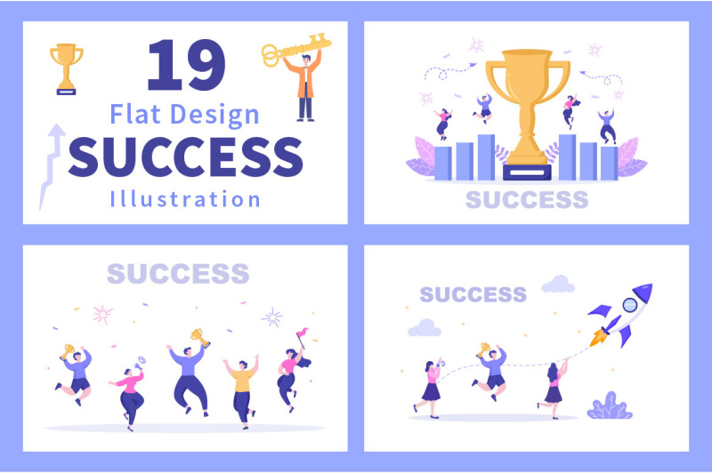 19-success-flat-design-illustration