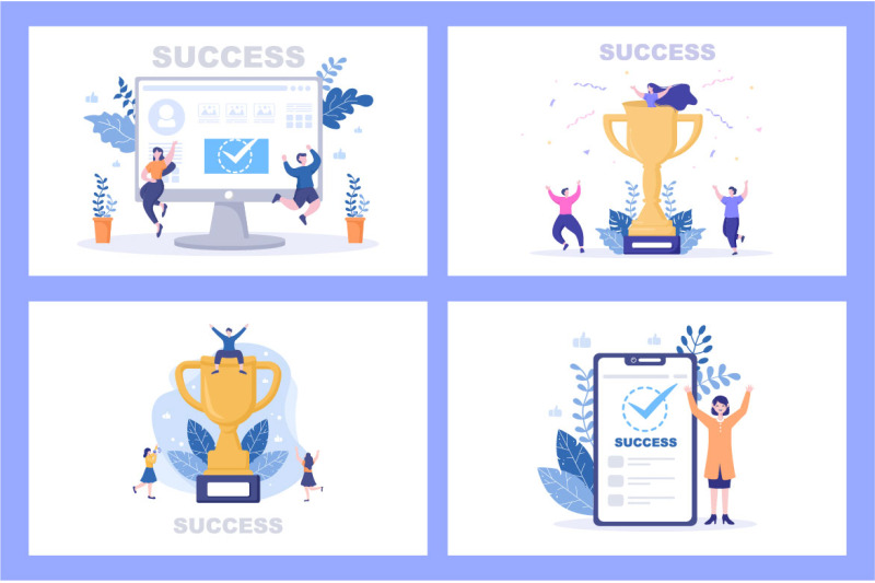 19-success-flat-design-illustration