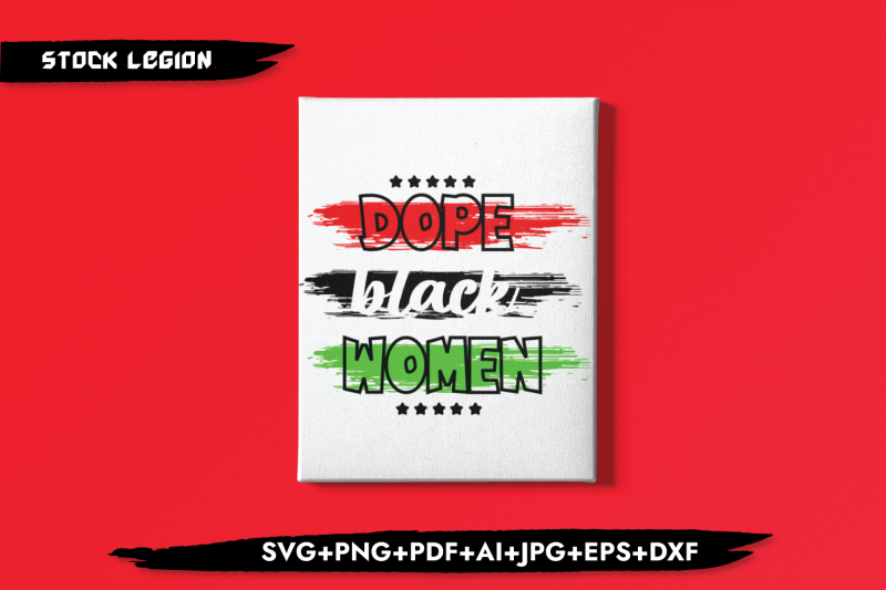 dope-black-women-red-green-svg