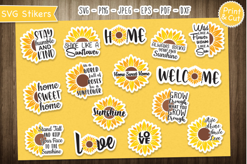 sunflowers-stickers-bundle-printable-stickers-for-cricut