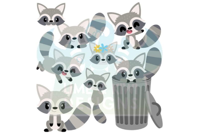 raccoons-clipart-lime-and-kiwi-designs