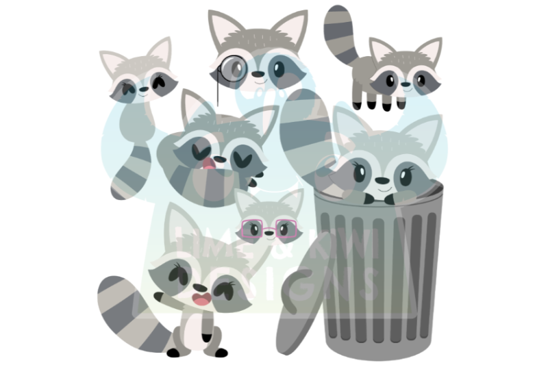 raccoons-clipart-lime-and-kiwi-designs