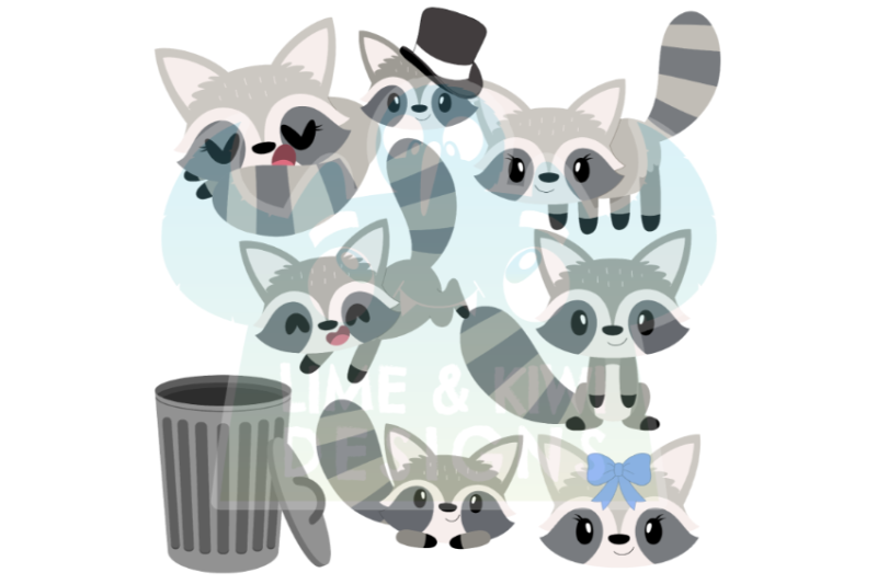 raccoons-clipart-lime-and-kiwi-designs