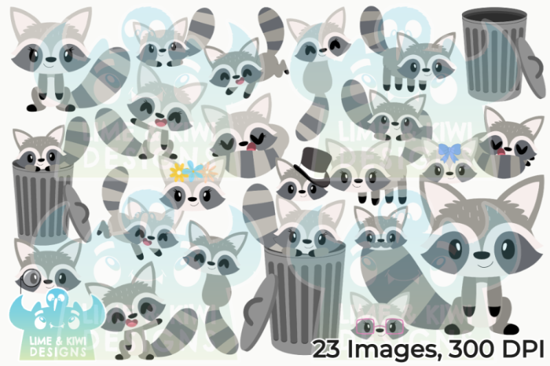 raccoons-clipart-lime-and-kiwi-designs