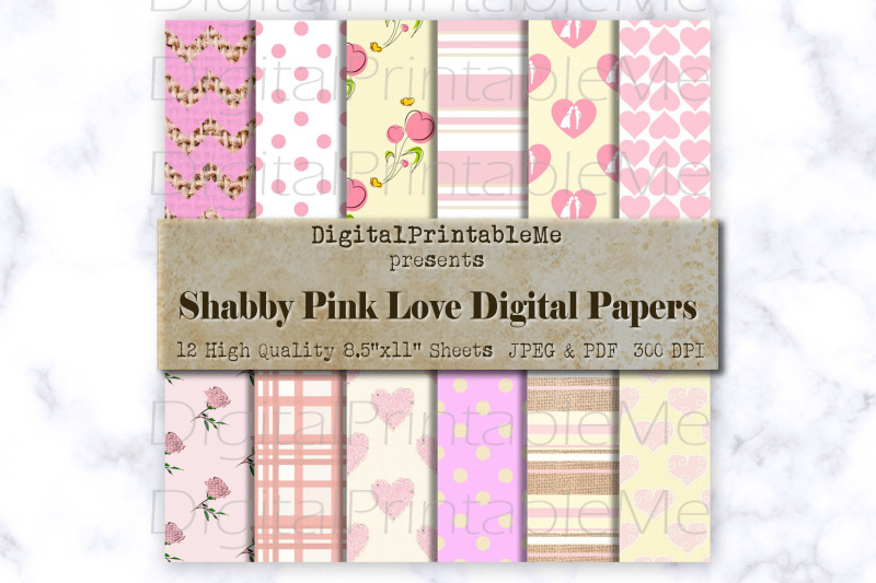 shabby-pink-digital-paper-linen-love-burlap-pattern-scrapbook-pack