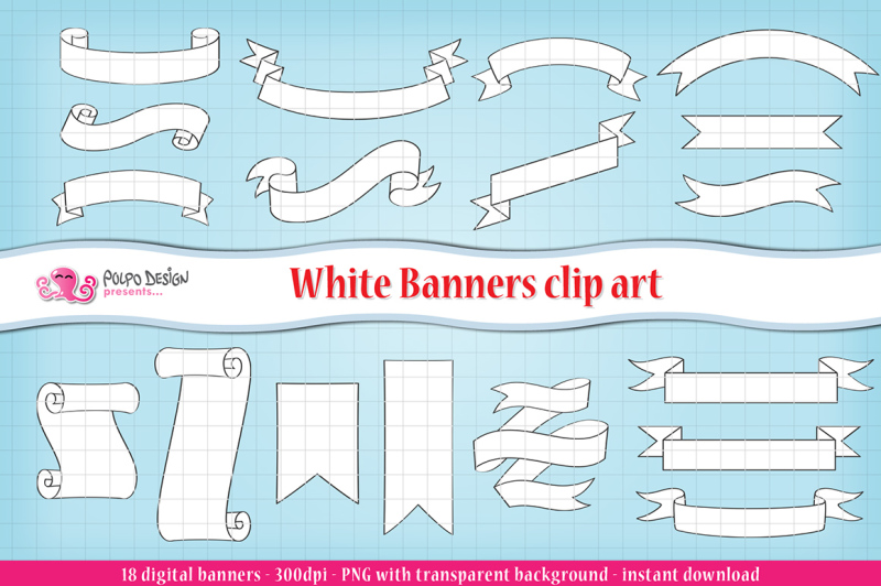white-banners-clipart