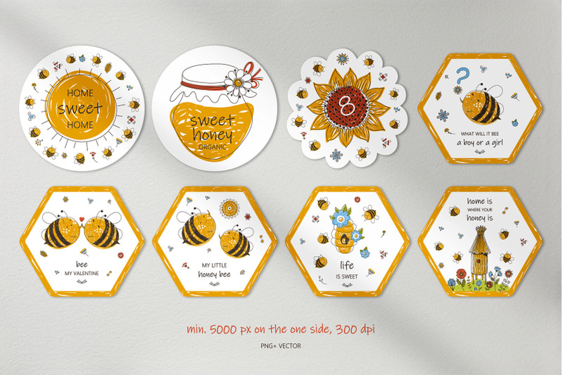 sweet-honey-bee-clipart-set