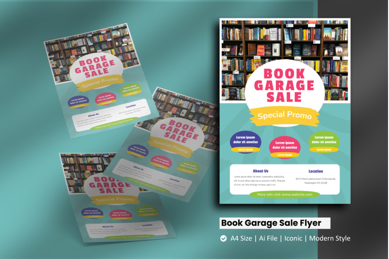 book-garage-sale-flyer-brochure-template